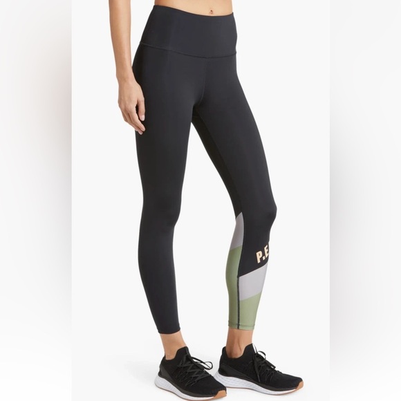 NWOT P.E Nation Black High Waist Color Block Legging Activewear Workout Sz Small - Picture 2 of 12